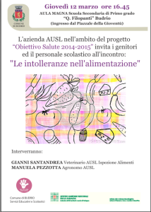 VOLANTINO INTOLLERANZE ALIMENTARI